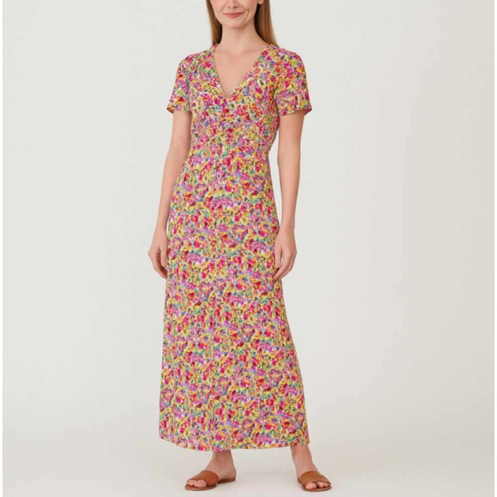 RIXO x Target Floral Maxi Dress Size 4 – Viscose Soft Bright Print Spring